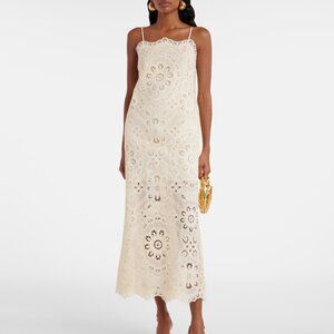 Zimmermann Rhiannon embroidered cotton midi dress